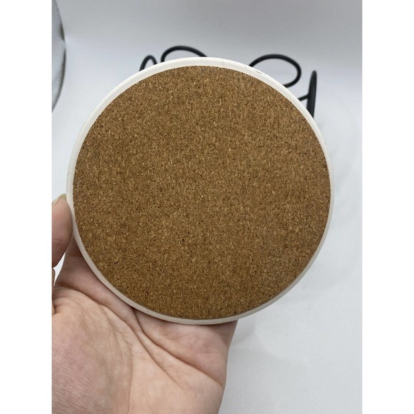 FSU SEMINOLES Four Pack Cork Coaster Set With Storage Holder Football Fan Gift - Picture 3 of 4